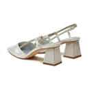 Strieborné sandále Menbur. 