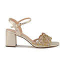 Zlaté spoločenské sandále 