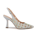 Strieborné (plata/silver) sandále Menbur. 