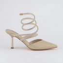 Zlaté spoločenské lodičky Menbur