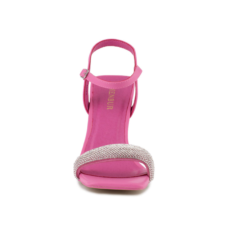 Ružové (rosa/pink) spoločenské sandále Menbur. Vhodné k večerným šatám ale aj na formálne príležitosti.